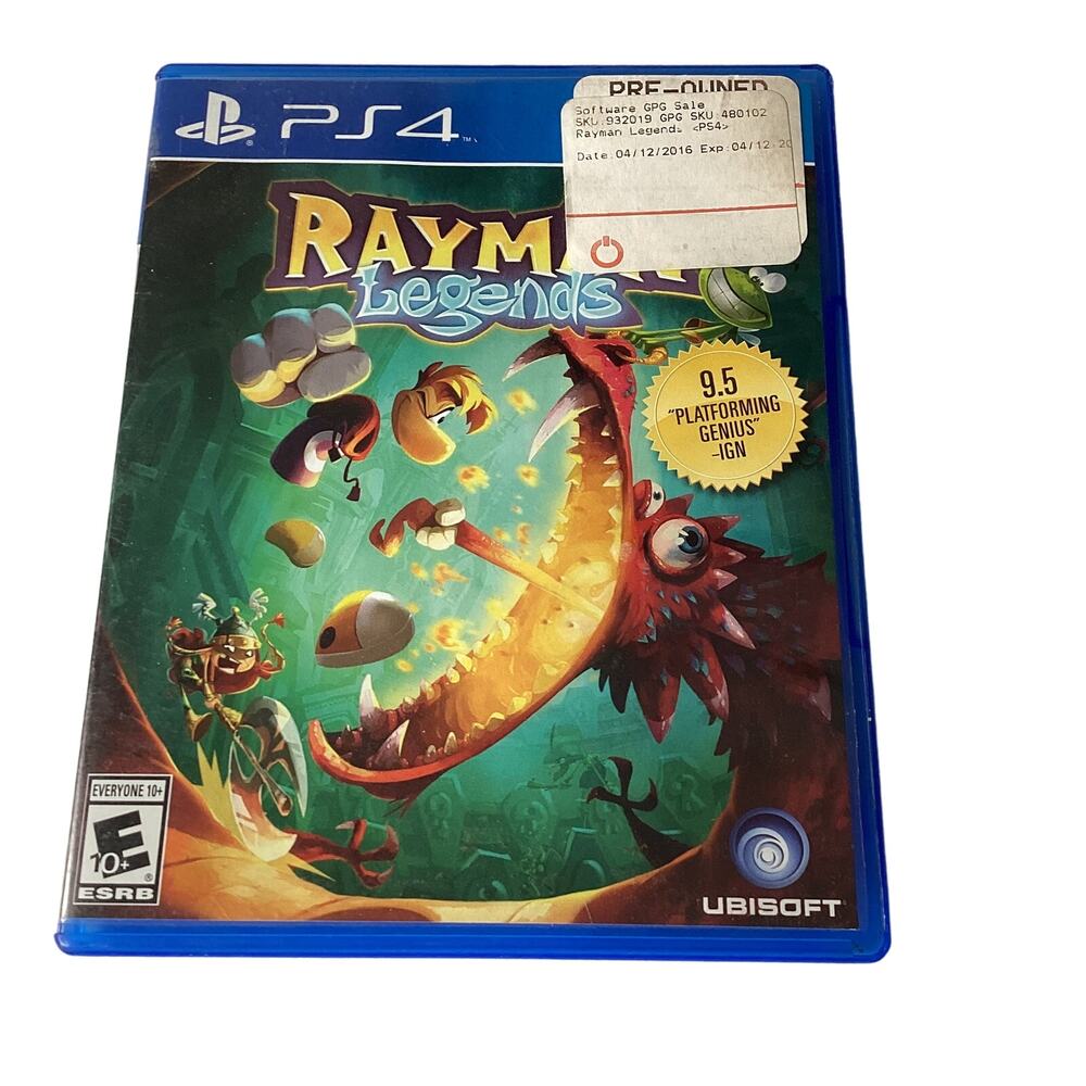 Rayman Legends Video Game PS4 Sony PlayStation Rated E 10+ Tested No Manual